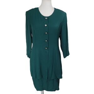 KATIE MFG. VINTAGE 80'S FAUX TUNIC STYLE DRESS SIZE 14